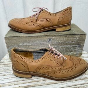 J. Shoes Dark Tan Wingtips
